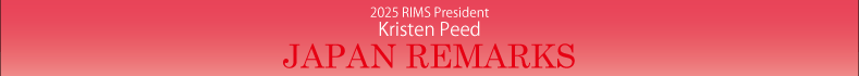 2023 RIMS President Jennifer Santiago "JAPAN REMARKS"